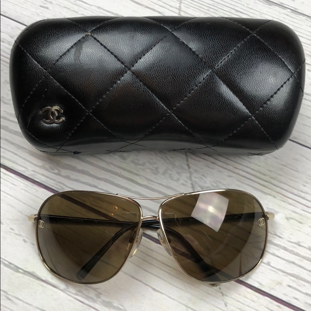 Chanel Sunglasses Aviator Style